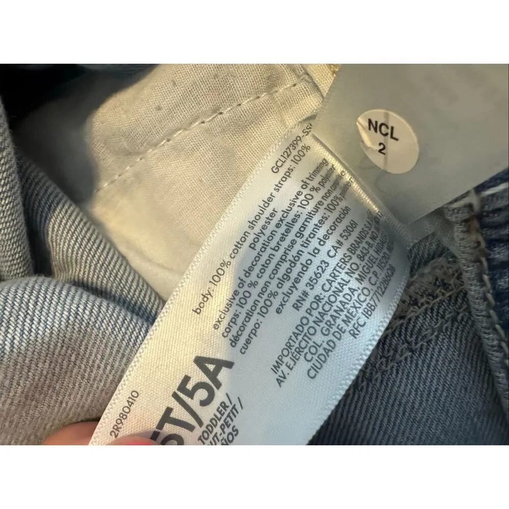 Oshkosh Boys Denim Shortalls Size 5t